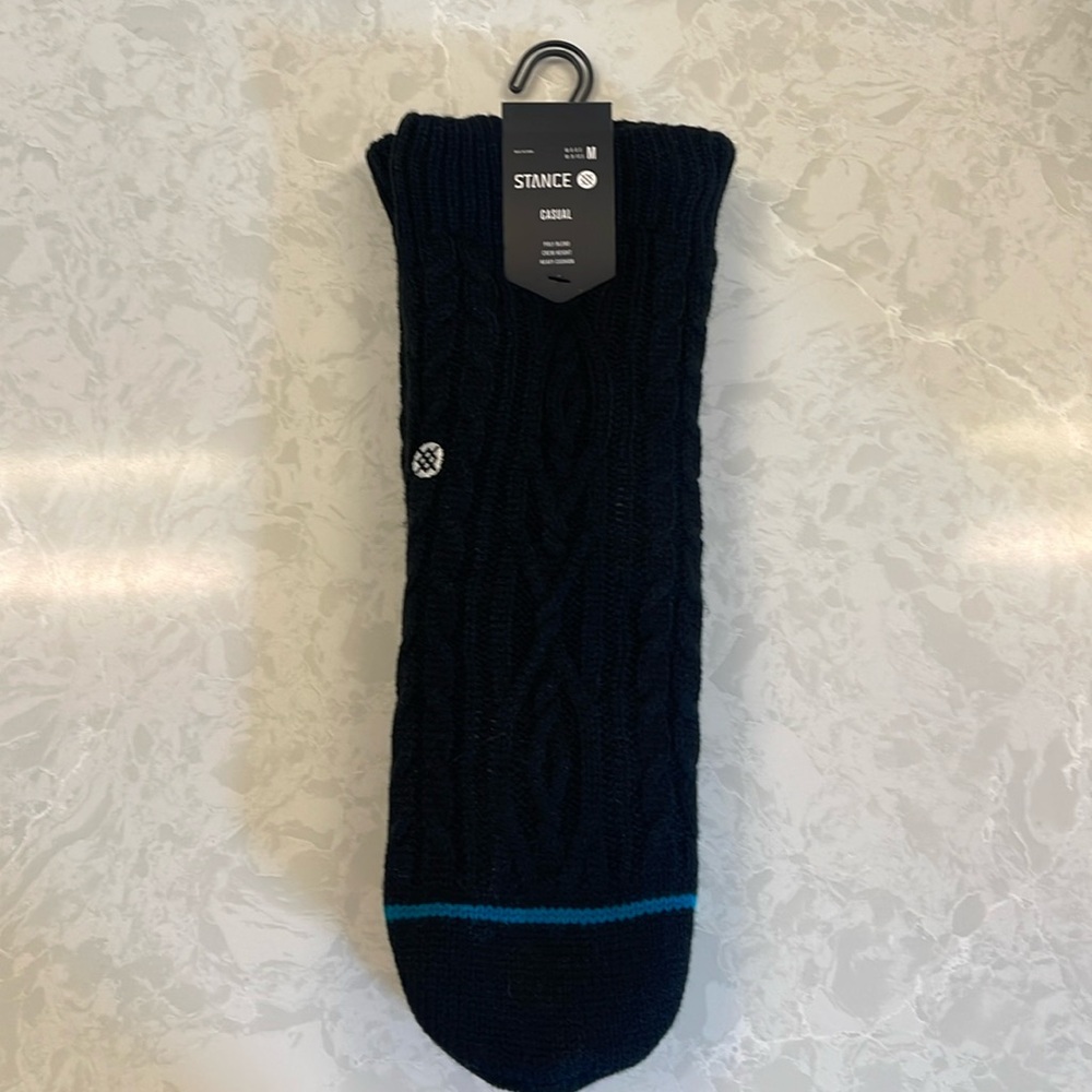 Stance Rowan Slipper Socks - black - size medium